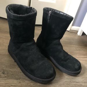 Ugg boots- short, black with zipper